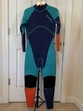 Women's One-Piece Wetsuit with Orange Accents - NWOT